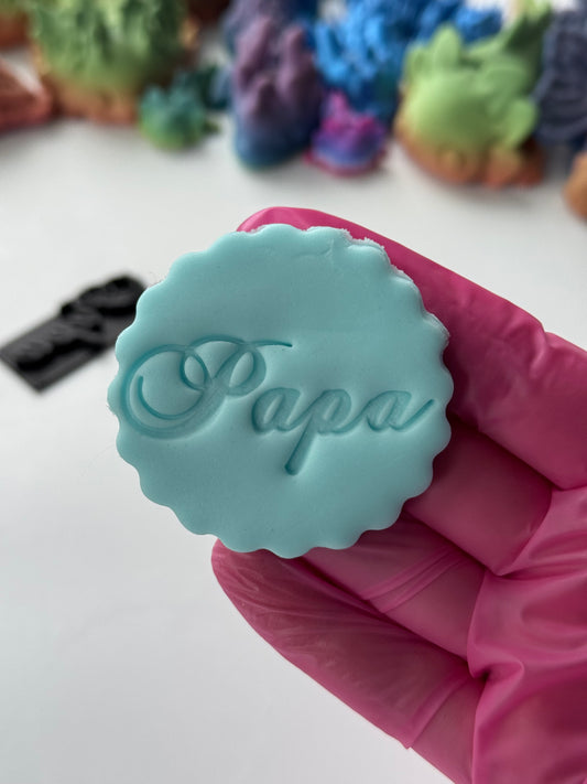Father's Day - Papa - Embossing - stamp