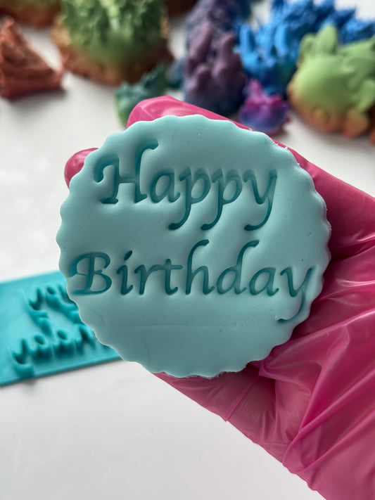 Happy Birthday - apple ch - Embossing - stamp