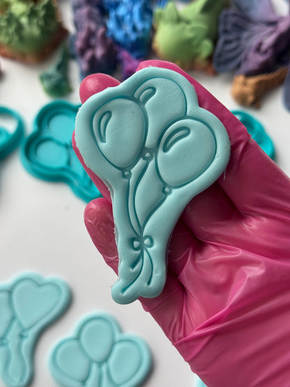 Ballons stamp and matching cutter - 0912