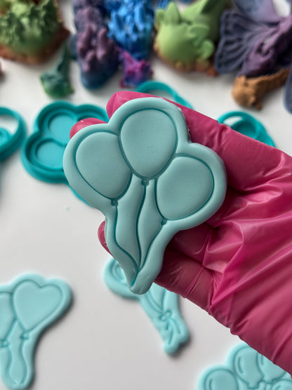 Ballons stamp and matching cutter - 0912