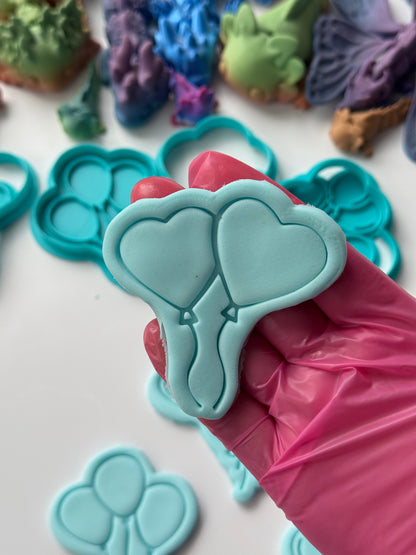 Ballons stamp and matching cutter - 0912