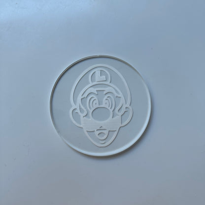 Super Mario - Luigi character - deboss