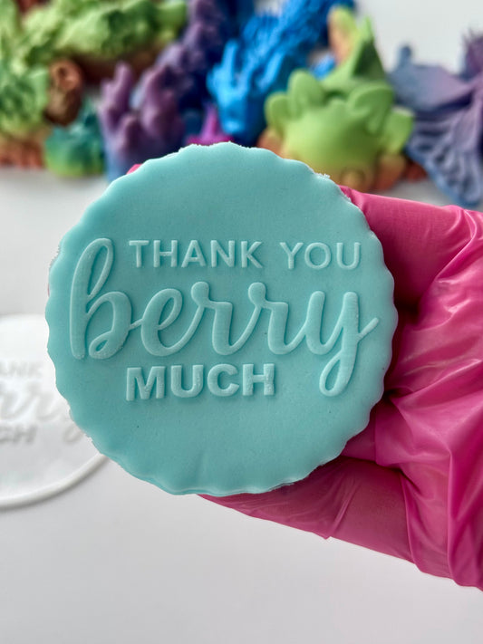 thank you berry much debossing