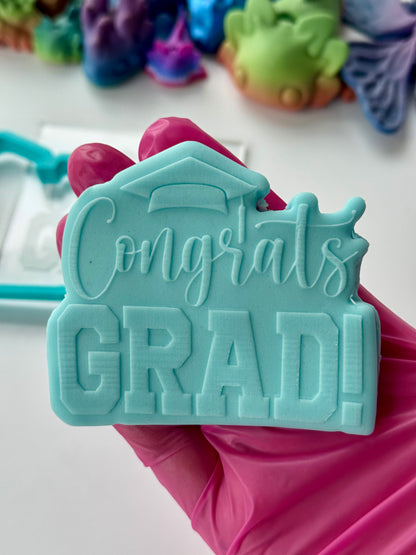 Congrats Grad - graduation Debossing and matching cutter M1113