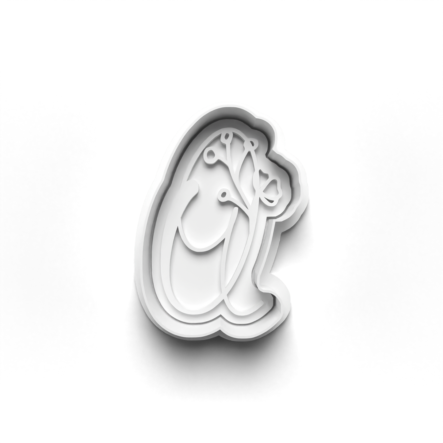 Flower Alphabet cookie cutter + stamp 0815_