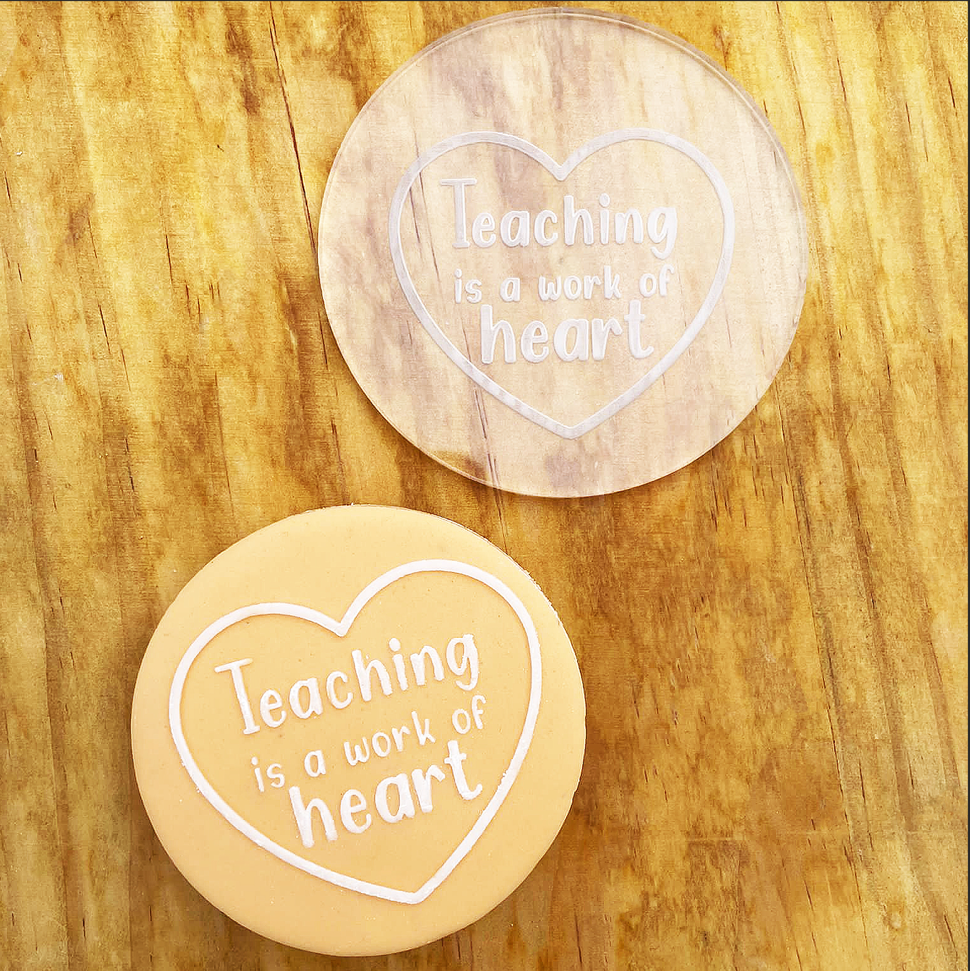 Teaching is a work of heart debossing - Teacher collection MEG cookie cutters