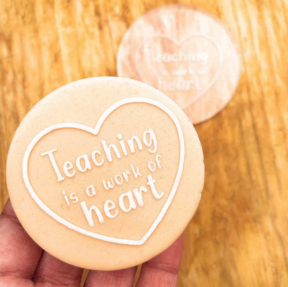 Teaching is a work of heart debossing - Teacher collection MEG cookie cutters