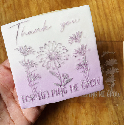 Thank you for Helping me grow - Teachear collection debossing MEG cookie cutters
