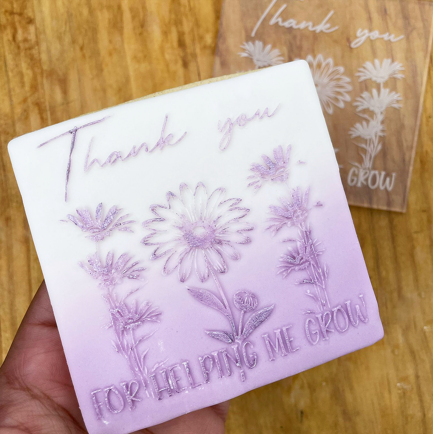 Thank you for Helping me grow - Teachear collection debossing MEG cookie cutters