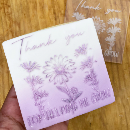 Thank you for Helping me grow - Teachear collection debossing MEG cookie cutters