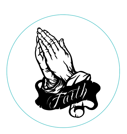 Praying hands Faith - debossing acrylic