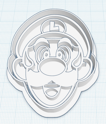 Super Mario - Luigi character - Cutter + Stamp
