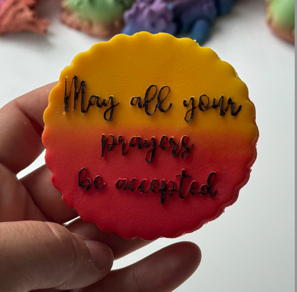 may all your prayers be accepted deboss – MEG cookie cutters