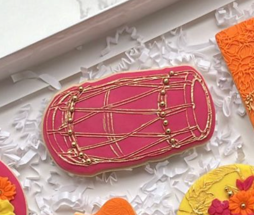 Dhol - dholki - drum instrument - deboss and matching cutter STYLE 2