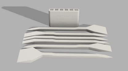 Scraper Set with Holder - Two Tone