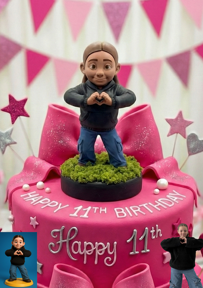 Custom 3D Printed Resin Action Figure Cake Toppers