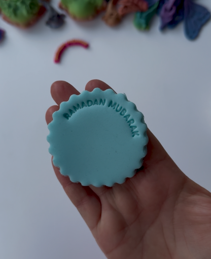Ramadan Mubarak curved stamp