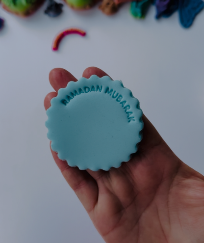 Ramadan Mubarak curved stamp