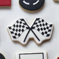 Race flag deboss + cutter