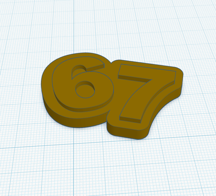 Six Seven 67 trend - chocolate mould