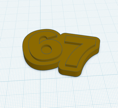 Six Seven 67 trend - chocolate mould