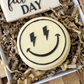 Lightning Smile Face debossing