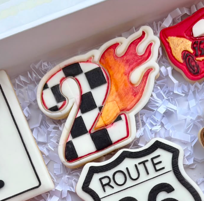 Flaming Number 2 stamp + cutters