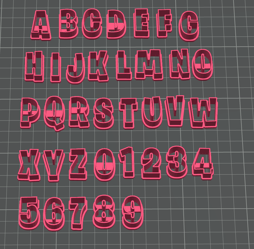 Fortnite Alphabet & Number Cookie Cutter Set – 1 Inch & 2 Inch