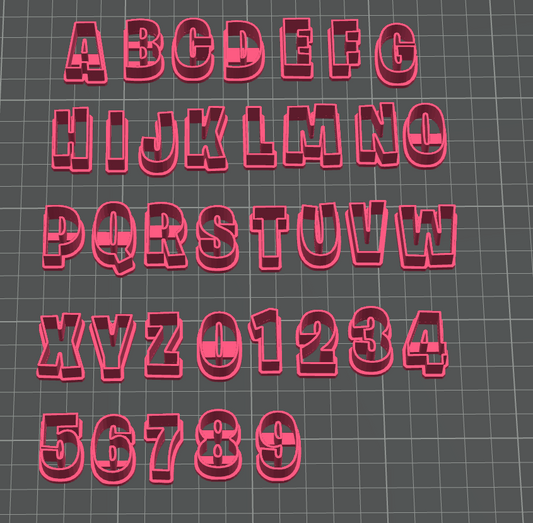 Fortnite Alphabet & Number Cookie Cutter Set – 1 Inch & 2 Inch