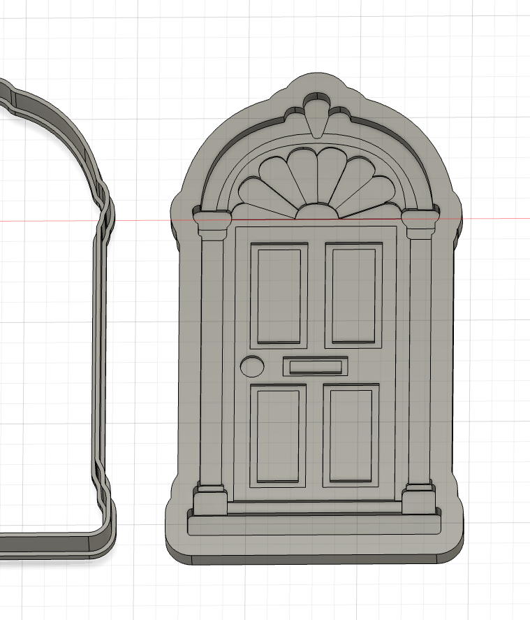 Elegant Front Door 3D Deboss & Matching Cookie Cutter
