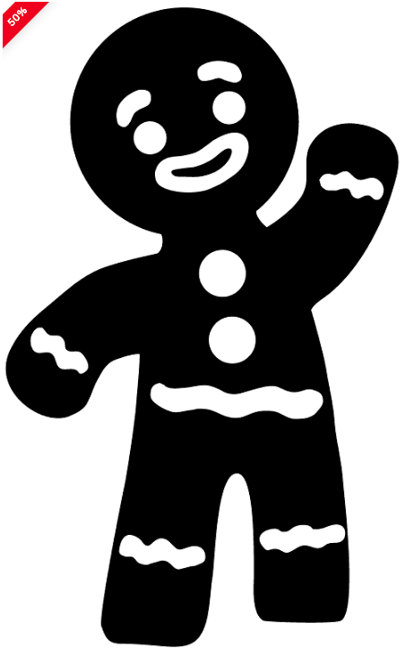 Gingy Gingerbread man - Christmas 3D Deboss & Matching Cookie Cutter