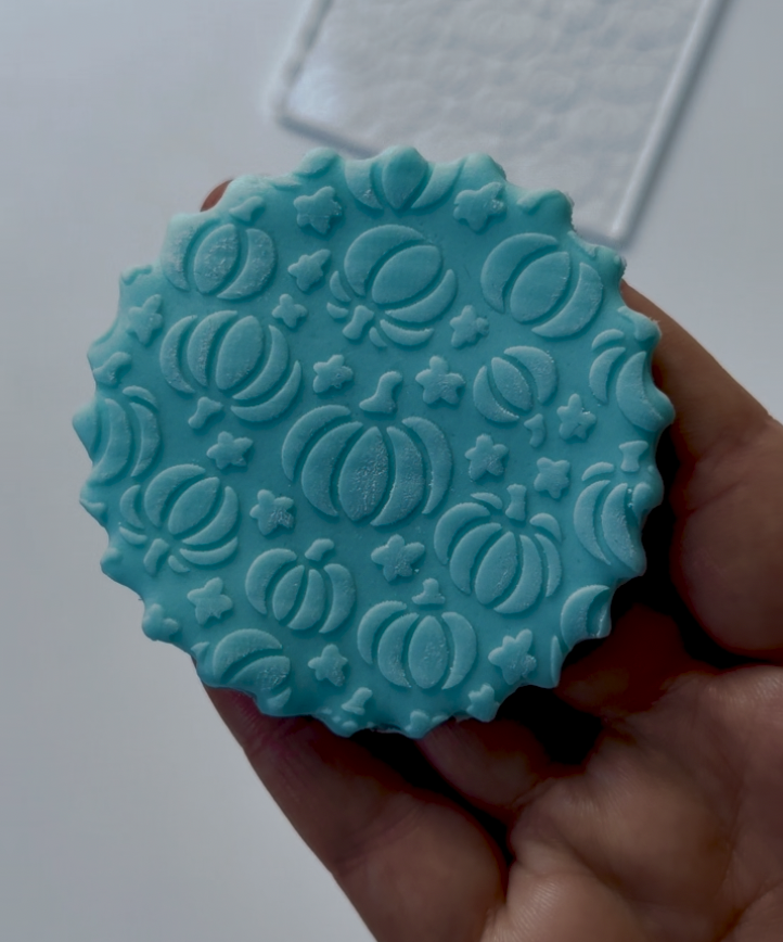 Pumpkin & Stars Texture Acrylic Deboss