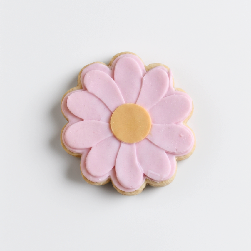 Daisy flower cookie cutter and matching 3D deboss