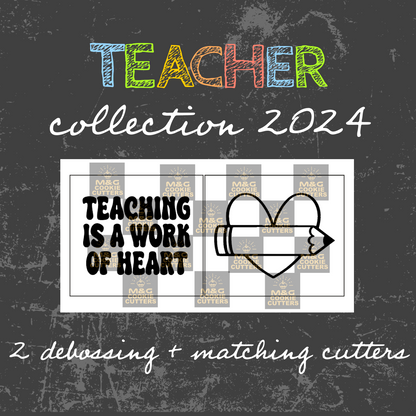 Teacher collection Debossing + cutter (3) - Teaching is a work of heart M1050