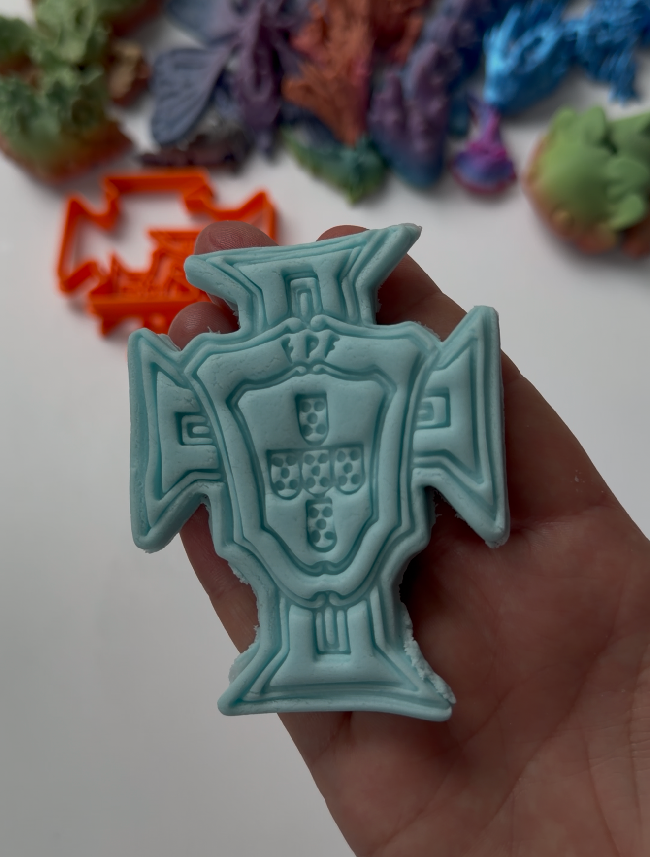 Portugal national football cookie cutter + stamp
