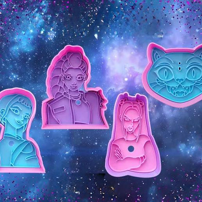 K-pop demon hunters-INSPIRED cutters and stamps M6 - SET OF 4