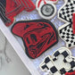 Helmet Motorbike racing deboss and matching cutter M1072
