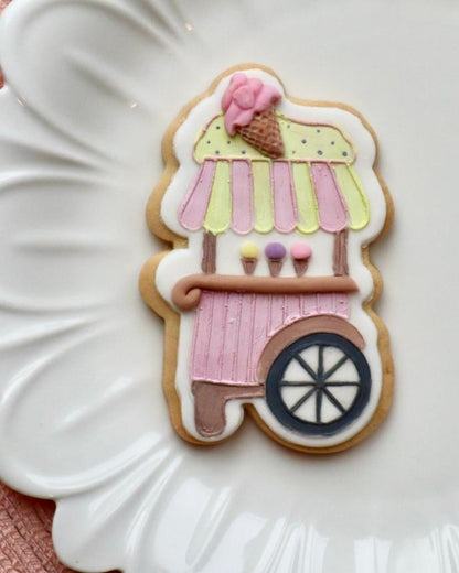 ice cream candy cart deboss + matching cutter M1095