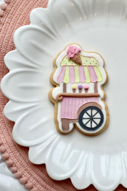 ice cream candy cart deboss + matching cutter M1095