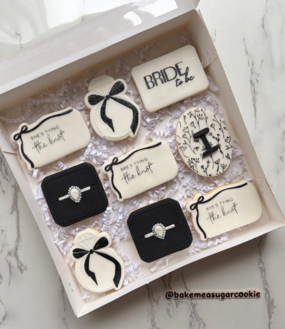 ring Wedding with bow- debossing + matching cutter