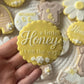 Bee theme - a little honey is on the way deboss 6 cm