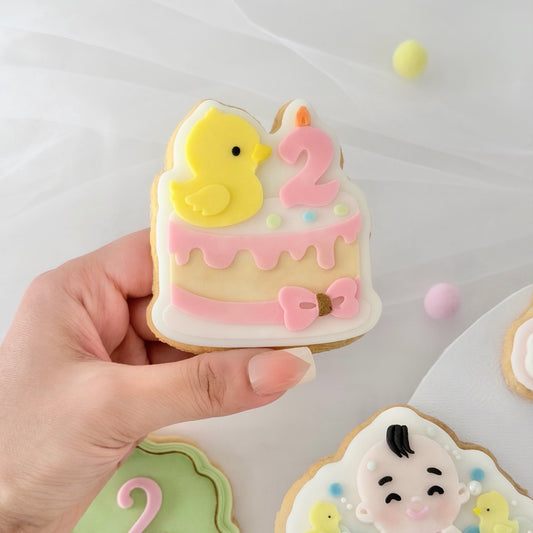 Duck Birthday Cake 3d debossing + cutter