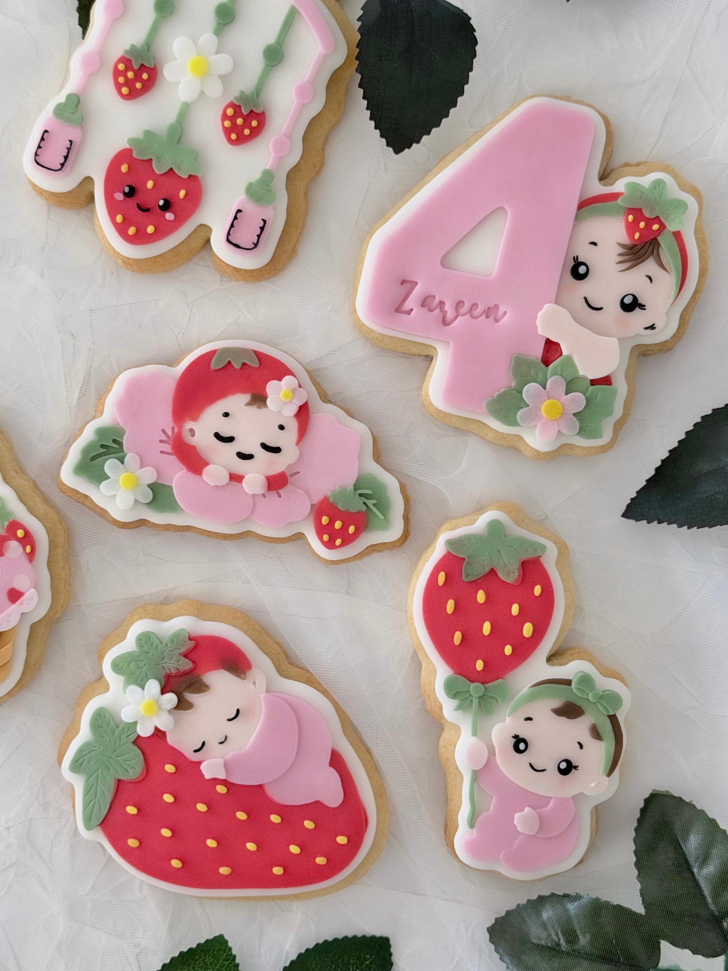 Baby on a strawberry 3D deboss and matching cutter