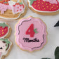 four Months Plaque 3D deboss and matching cutter