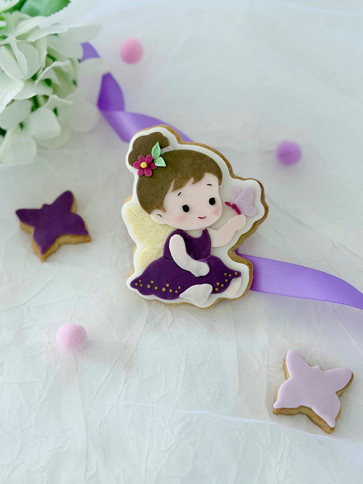 Little Fairy with Butterfly 3D Deboss & Matching Cookie Cutter