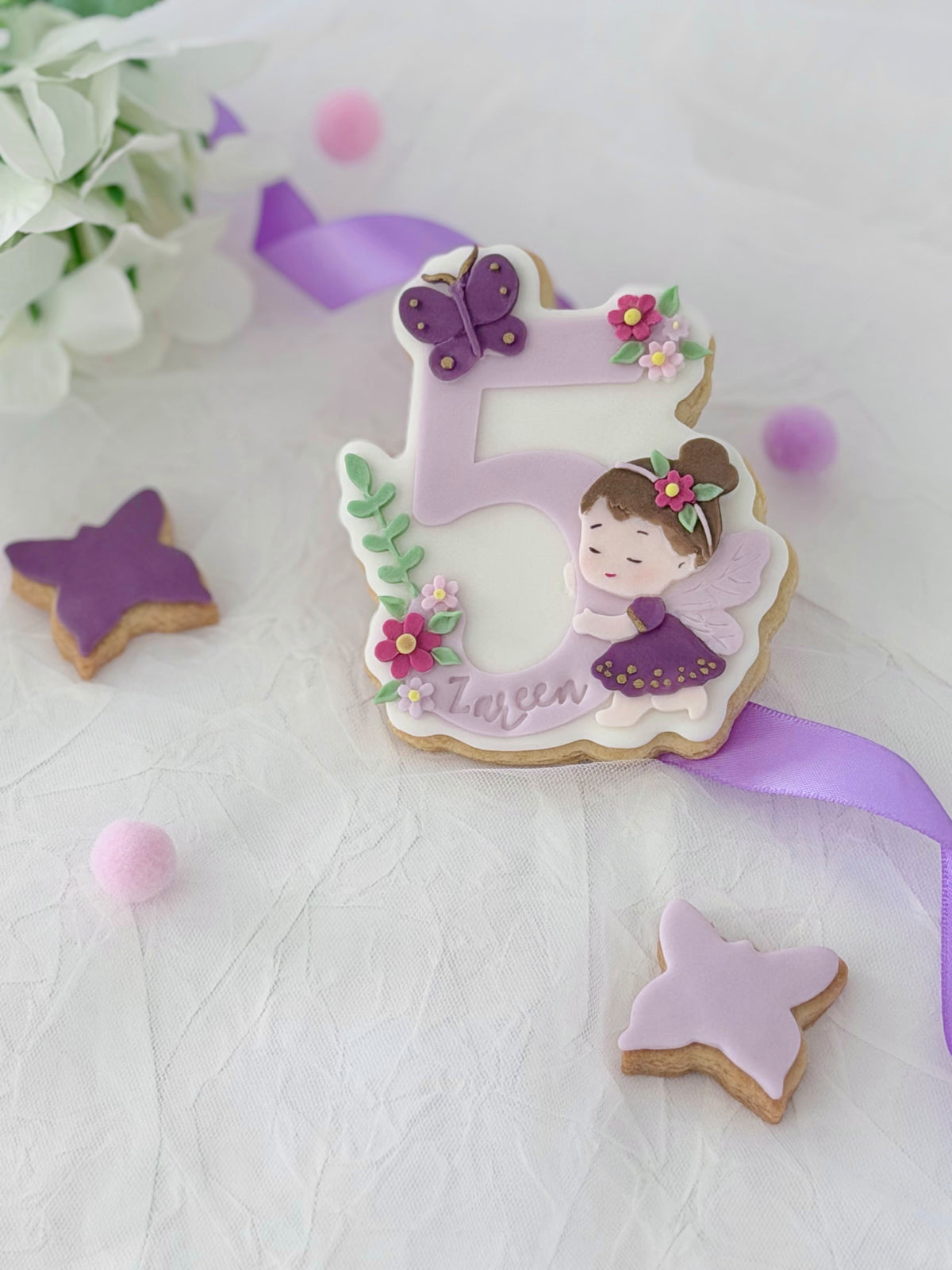 Five Fairy Number 3D Deboss & Matching Cookie Cutter