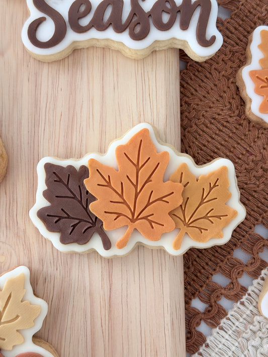 Autumn Leaves 3D Deboss & Matching Cookie Cutter