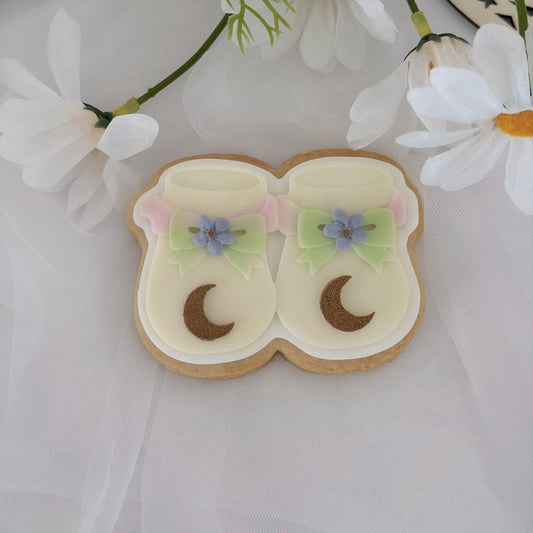 Baby Eid- Crescent Moon Baby Booties - 3D deboss and matching cutter