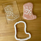 Country Cow Boots Wellies deboss + matching Cookie Cutter MEG cookie cutters
