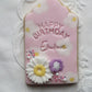 Happy Birthday curved Embossing - stamp - set of 3 - M1109
